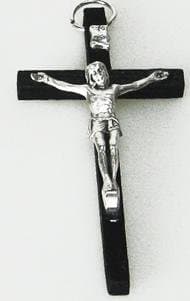 Crucifix Black Wood 9cms Black Cross. Wood Cross Wooden