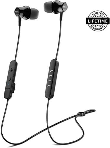 Bluetooth Headphones IPX7 Sweatproof, Wireless Sports Earbuds Premium HiFi Stereo, Hybrid Dual Drivers, Ultra Comfort Secure Fit, 12H Battery Noise Cancelling in-Ear Headsets w/Mic & Magnetic Feature