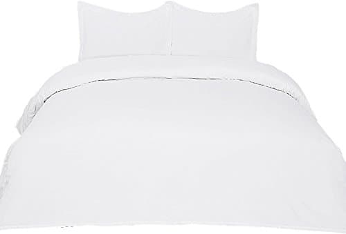 Duvet Cover 3 Piece set – 100% Cotton Luxury Bedding (Queen, White) – Duvet Cover with 2 Pillow Shams –Combed Cotton Quilt Cover with Long Staple Fiber– by Utopia Bedding