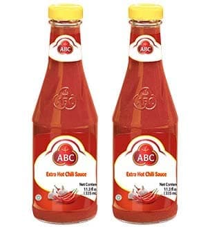 Extra Hot Sambal Chili Sauce, Stir Dipping Indonesian BBQ, 11.3oz / 335ml (Pack of 2)