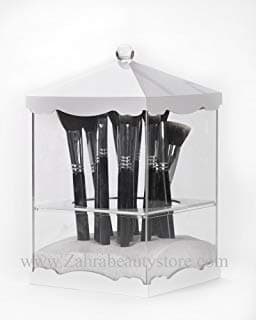 Zahra Beauty Brush Holders Penthouse- Acrylic Brush Holders are Available...Patent Pending (Classy White)