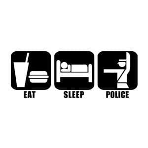 Eat Sleep Police Vinyl Graphic Sticker Decal Officer