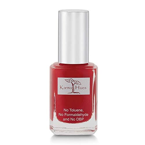 Karma Organic Non-Allergenic Nail Polish bridal cuticle Nailpolish bottle for women (RED AND EVEN)