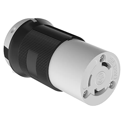 Leisure Cords 30 AMP RV Power Cord Locking Shore Connector Replacement End Marine Twist Lock with Boot