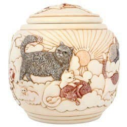Harmony Ball Forever and Ever large Cat Cachepot- A Beautiful Urn for Pet Ashes