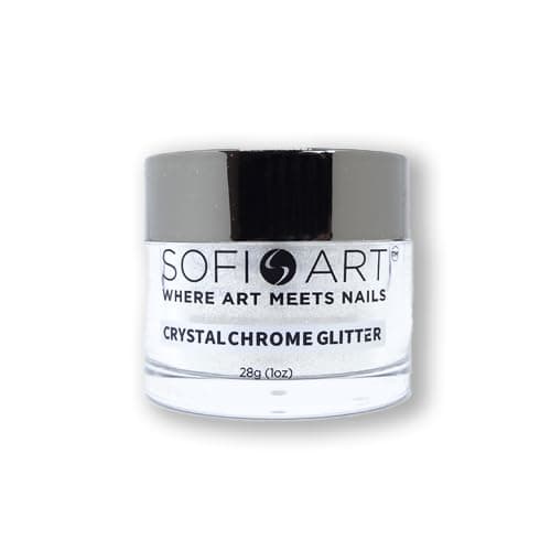Sofi-Art All-in-One Crystal Chrome Nail Glitter - Blue Crystal #FC03-1 oz