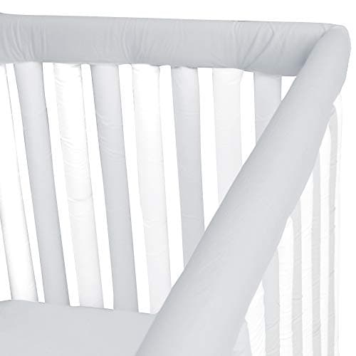 Go Mama Go Designs Reversible Grey/White Cotton 52"X6" Teething Guard, Reversible Grey & White, 52" X 6"