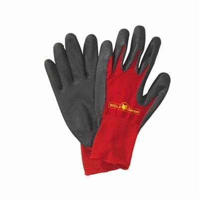 WOLF Garten Polyester Wolf-Garten 7760014 Bed-Gloves, Pair of 2,Red