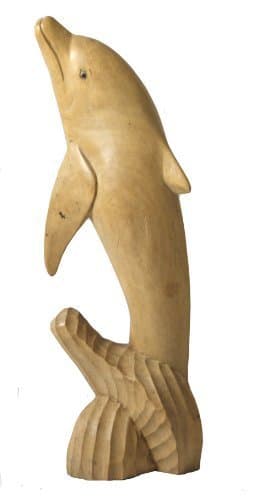 Fair Trade Hand Carved Wooden Dolphin Ornament