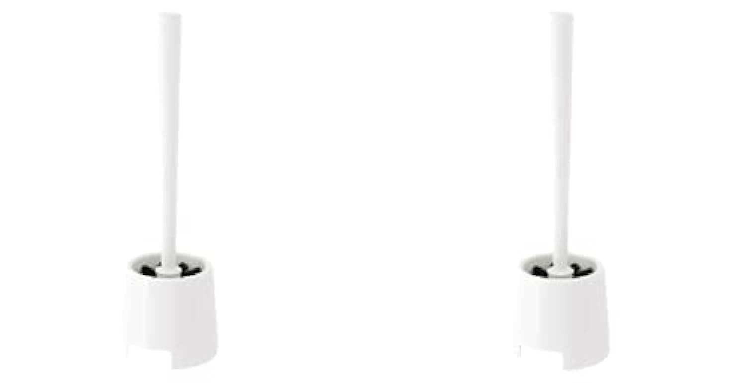 BOLMEN Toilet Brush/Holder, White(Pack of 2)