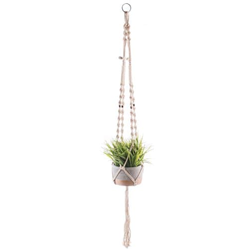 Macrame Plant Hangers Hanging Planters - Handmade 100 Percent Cotton Rope - 50 Inches Long 4 Legs - for Outdoor Indoor - for Pots Up To 10 Inches Diameter - Plant and Pot Not Included