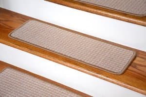 Dean Premium Carpet Stair Treads - Kingsley Sand (Set of 13) 27" x 9"