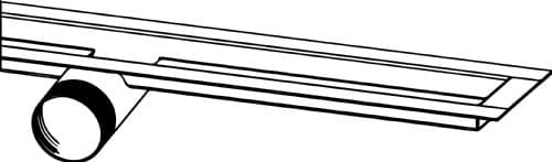 Infinity Drains OCH 6536 SS - 36" OC Channel 1" high in Satin Stainless SteelW/TNAS-T