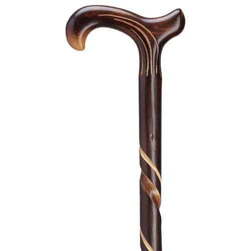 Unisex Derby Cane Natural Chestnut -Affordable Gift! Item #DHAR-9105500