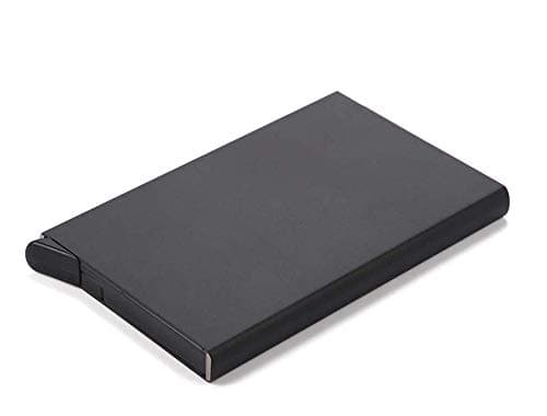 Menzy RFID Wallets, Credit Card Case Holder for Men and Women – Matte Black