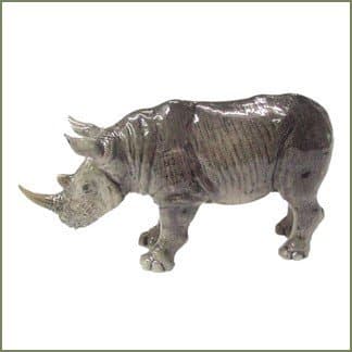 RHINOCEROS Rhino MINIATURE New stands Porcelain NORTHERN ROSE R177