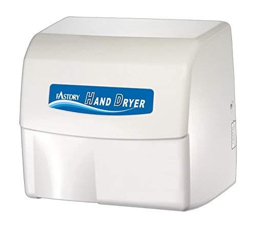 FastDry HK-1800EA Automatic Hand Dryer, White Aluminum Cover, 110-120V