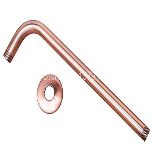 Antique Copper Brass Shower Head Extension Pipe - 12" Long Wall Cover - Shower Arm Bathroom Accessory (Standard 1/2") Ash100