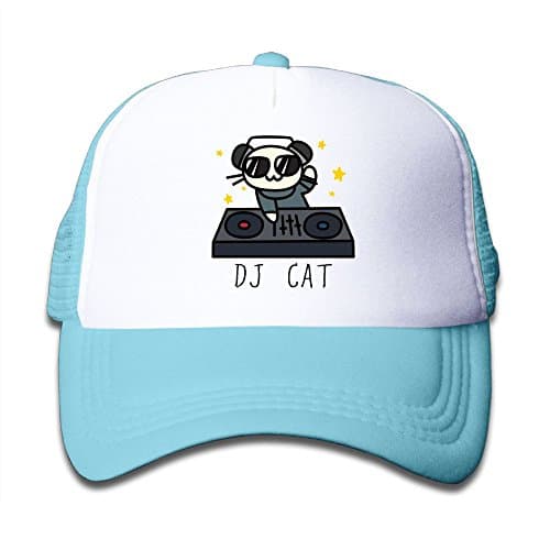 G5dv Cap DJ Cat Outdoors Trucker Hats Adjustable Mesh Back Cap