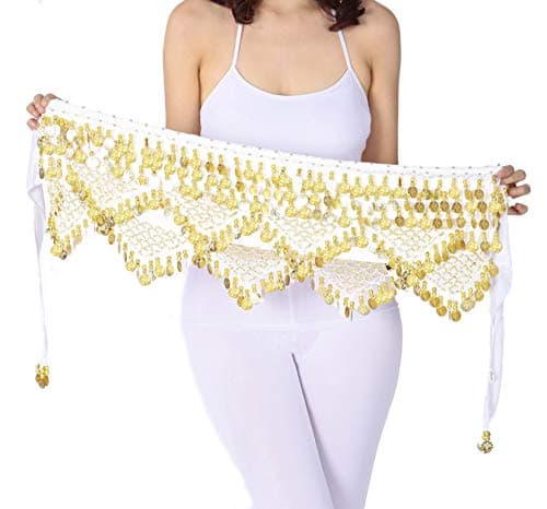 Hip Scarf Gypsy Scarf White Belly Dance Skirt Bellydance Scarves Accessaries