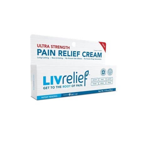 LivRelief Ultra Strength Natural Pain Relief Cream – Fast Relief of Arthritis Pain, Back Pain, Knee Pain, Tennis Elbow, Sore Muscles and Joints