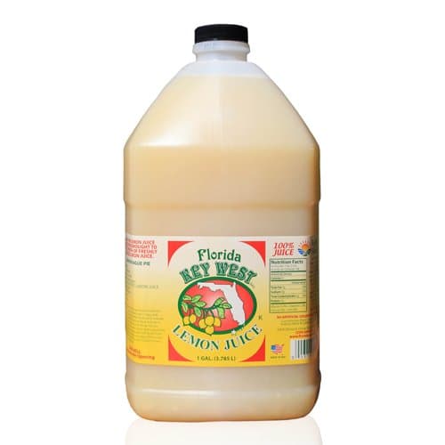 FLORIDA KEY WEST 100% Key Lemon Juice - 1 Gal | All Natural Fresh Lemon Flavor | Ideal for Baking, Cooking, and Cocktails
