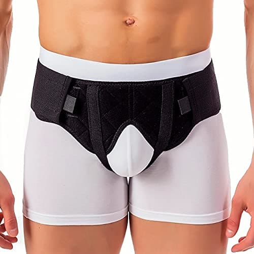 ®BeFit24 Premium Double Inguinal Hernia Support Belt for Men - Medical Bilateral Groin Truss - Made in Europe - 5 Year Warranty - [ Size 4 - Black ]
