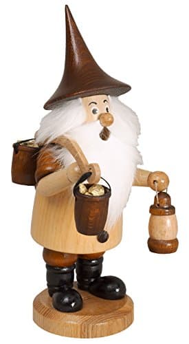 DWU Uhlig Smoked Men Mountain Gnome with Bucket and Ironing Natur 18 cm