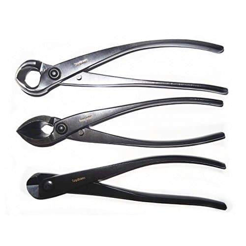 3 piece Japan Bonsai Tool Set: Professional Grade Japanese Concave Cutters Spherical Knob Cutters and Wire Cutter