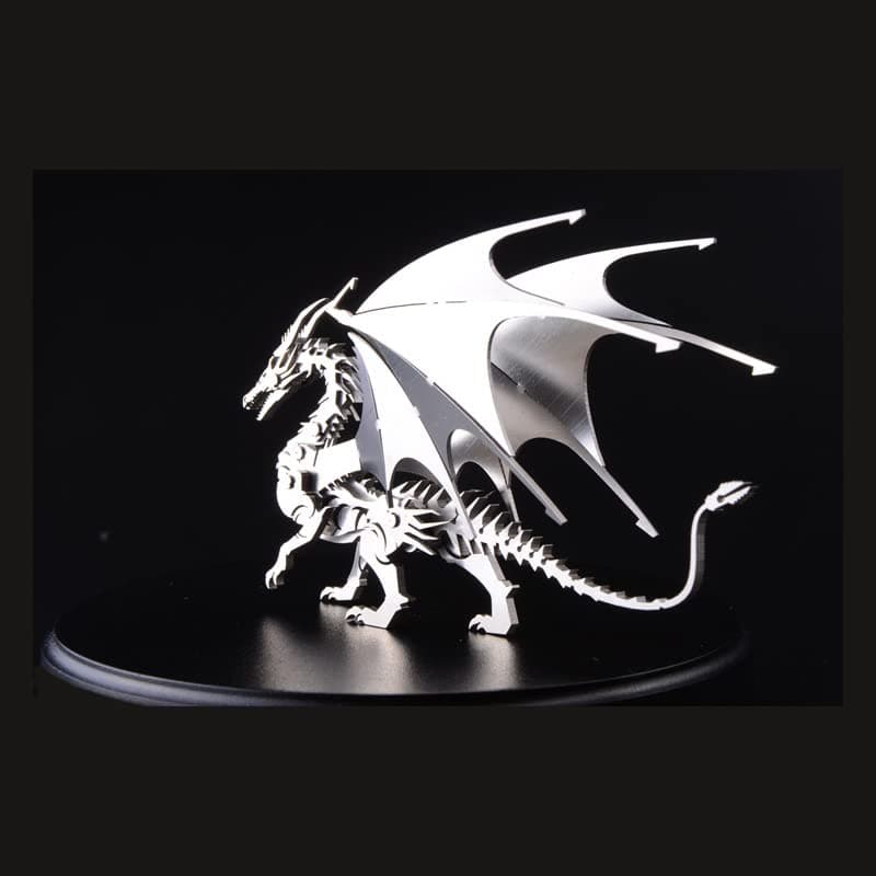 Microworld 3D Metal Puzzle, Mechanical Charizard Metal Model Kits, Steel Warcraft Collection DIY Animal Art Craft Brain Teasers Easy Metal Model Kits for Beginner to Built