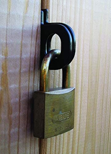 Snug Cottage Hardware 1300-00SP Stainless Steel Padlock Eyes, Black Polyester Powder Coated