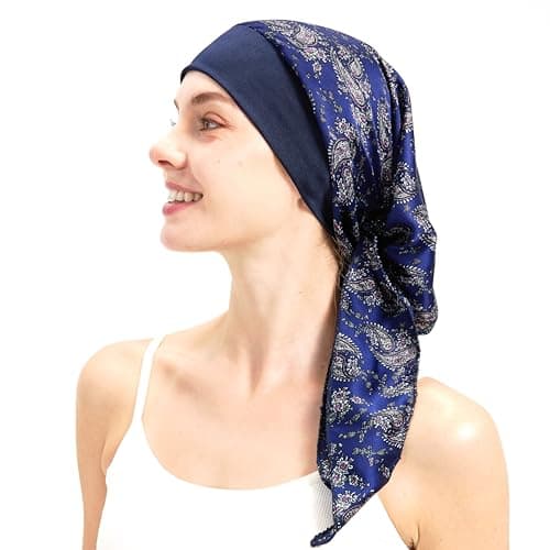 FADACHY Chemo Headwear for Women Head Scarfs Turbans UK Cancer Scarves Bandanas Hair Loss Beanie Hat Cancer Headwear Headwrap Scarfs Cap Silky Muslim