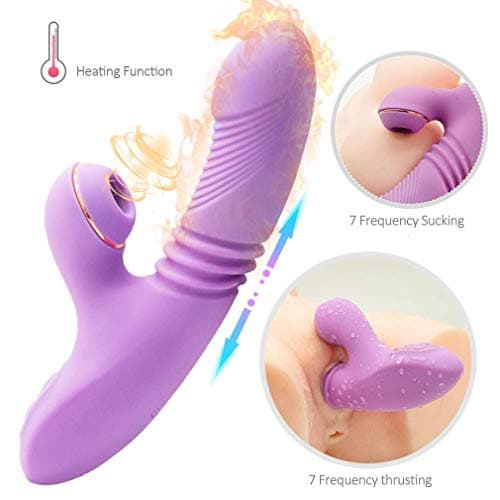 XWZQ Electric Vibrate Sucking and Licking Clitorial Toy for Women Adullt Toys Six Toy for Women Thrusting Tshirt Bullet Vibrartor Oral Tongue G Spotter Stimulator T-Shirt XWZQ