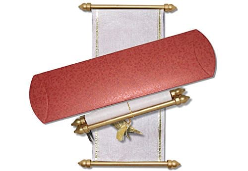 Small Size Scroll Invitations, Mini Scrolls (10 pcs) (Red)