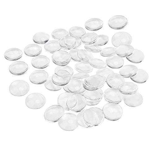Joyingle 30 Pcs Glass Dome Cabochons 25mm Clear Round Tiles Non calibrated 1 inch