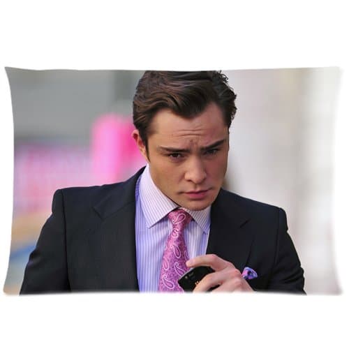 EnjoyU Personalized Gossip Girl Chuck Bass Ed Westwick Custom Zippered Pillow Cases 20x30 Inch (Twin sides)