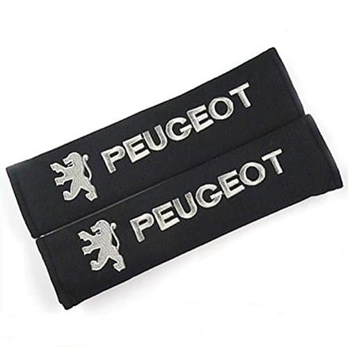 Peugeot PUGS Seat Belt Pads Silver Black