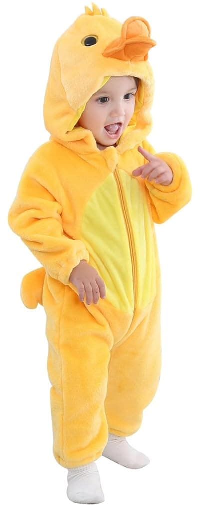 Kirmoo Baby Infant Halloween Costumes for Toddler Boys Girls Animal Cartoon Cosplay Onesie Outift Costume Flannel