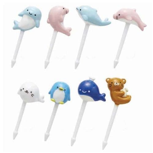 sea animal food picks for Bento Box Lunch Box dolphin seal by Kawaii