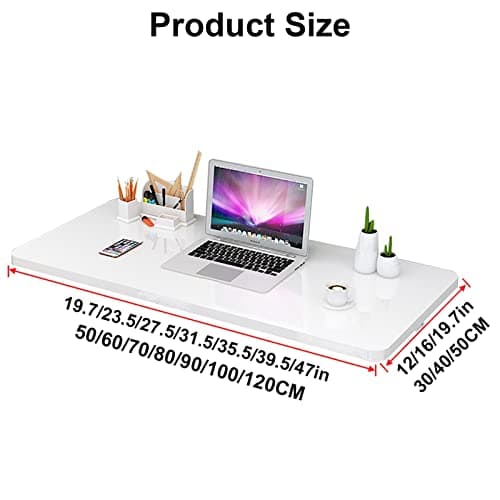 Fold Wall Mounted Table Folding Workbench Length, Laundry Folding Table, Stable Sturdy Heavy Duty Wall Table For Kitchen/Laundry Room&Restaurant ( Color : White , Size : 120*40cm (47.2*16in) )