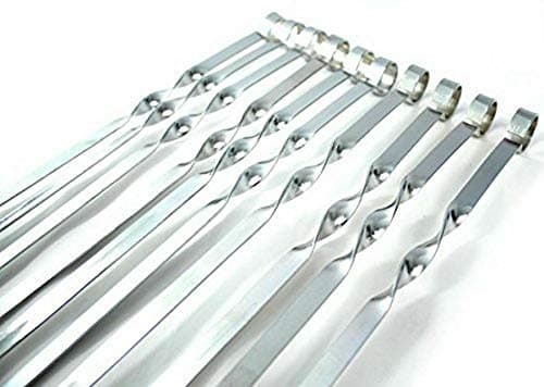 SI 6X 56 cm LONG METAL BBQ BARBECUE KEBAB FOOD MEAT GRILL STICKS SKEWERS COOKING 60CM LONG