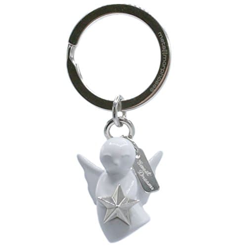 Metalmorphose Guardian Angel star Keychain 3D Charm White