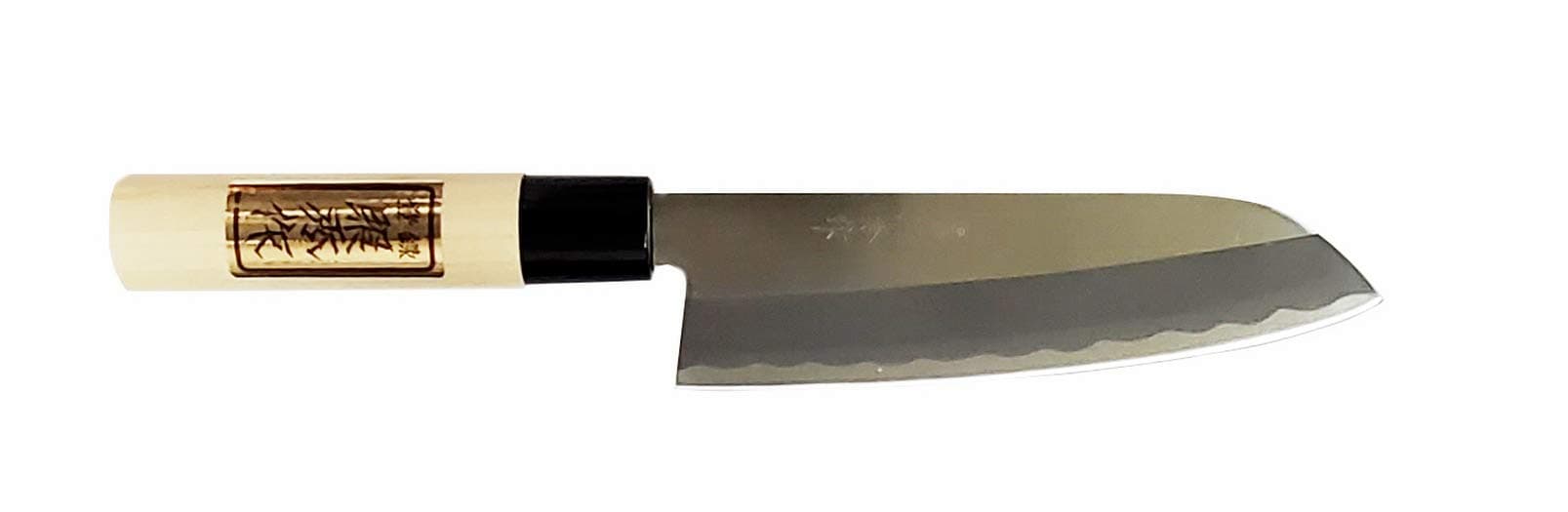 Made in Japan Shimomura Forged High Carbon Steel Blade Cheffts Knife (Santoku 701 Blade 165mm), Silver