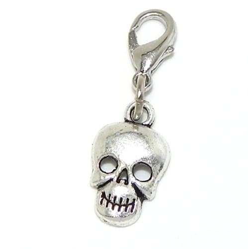 Jewelry Monster Clip-on "Smiling Skull" Charm Bead