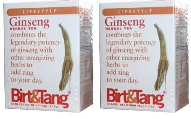 (2 Pack - Birt & Tang - Ginseng Herbal Tea | 50 Bag | 2 PACK BUNDLE