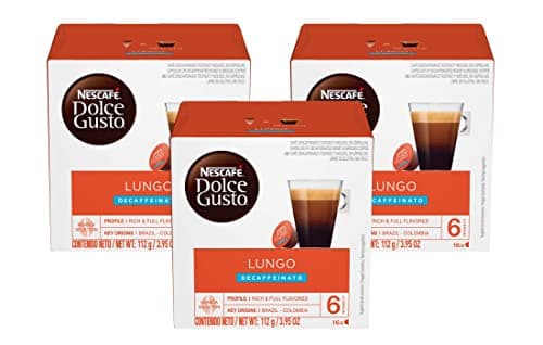 Nescafe Dolce Gusto For Nescafe Dolce Gusto Brewers, Caffe Lungo Decaffeinato, 16 Count (Pack Of 3)