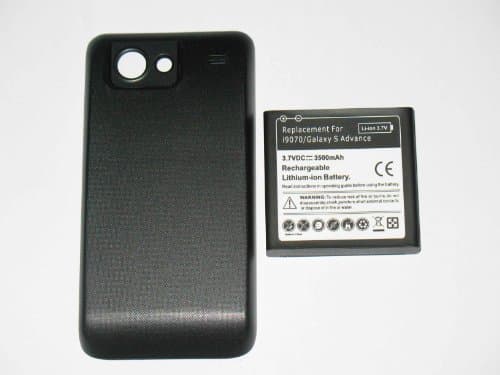 SoLuck Battery For Replacement For samsung GT-i9070 Galaxy S Advance 3.7VDC 3500mAh Lithium-ion + Battery Door Cover