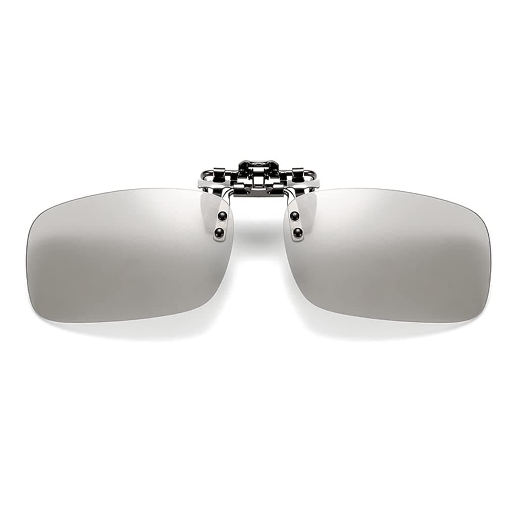 EZLIFESunglasses Multi Colors Mens Polarized Clip On Myopia Sunglasses Women Square Frame Flip Up Sun Glasses Lens Male Driving Goggles