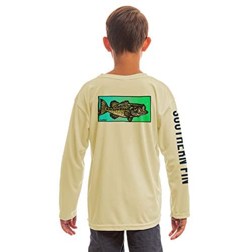 Southern Fin Apparel Youth Fishing Shirt for Kids Boys Girls Long Sleeve UV