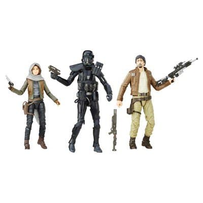 Rogue One Star Wars 6" Black Series Figure Action Figure 3-Pack with Captain Cassian Andor, Sergeant Jyn Erso (Jedha) and Imperial Death Trooper